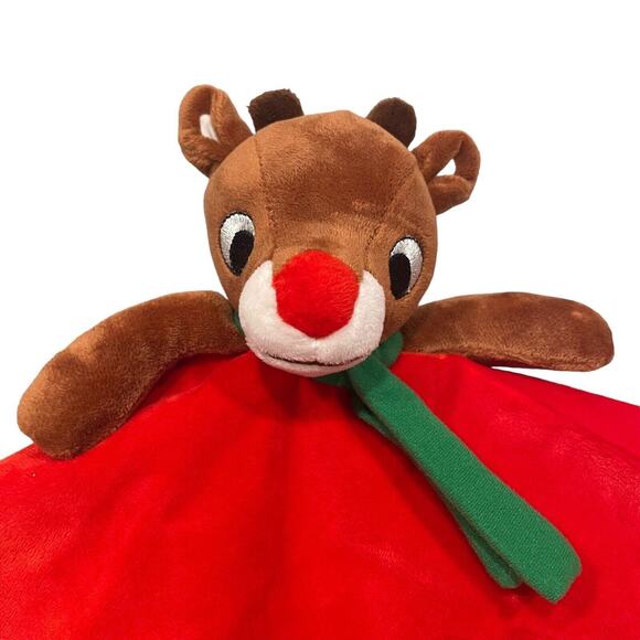 Rudolph the Red Nose Reindeer My First Christmas Security Blanket Lovey Rattle - Picture 2 of 7